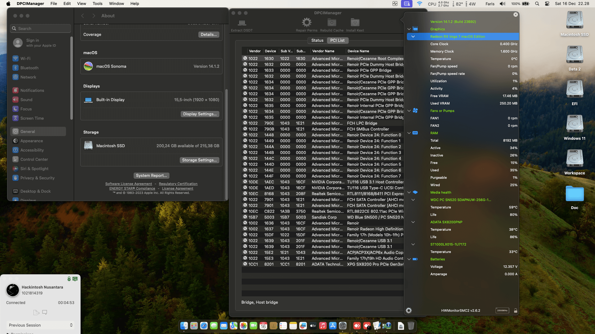 Asus TUF A15 FX506IU R766B7T [AMD Ryzen 7 4800H + Radeon RX Vega 7 + I2C]   OpenCore 1